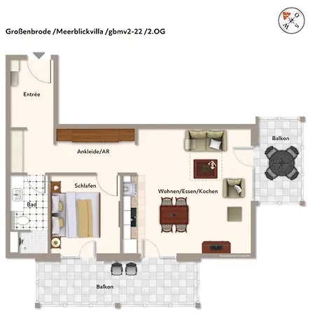 Apartmentanlage Meerblickvilla Apartmentanlage Meerblickvilla 2-22 Apartament *